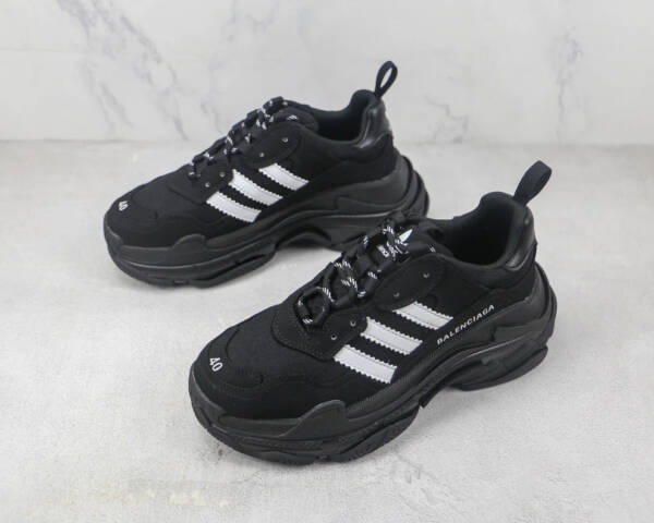 Balenciaga X Adidas Black White - Image 6