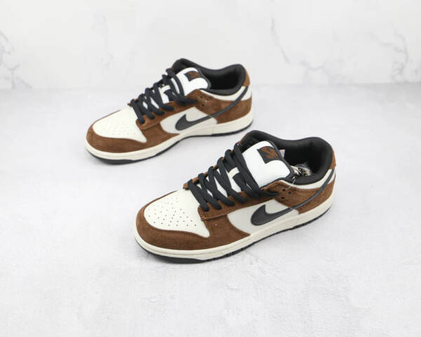 Nike SB Dunk Low White Black Trail End Brown - Image 7