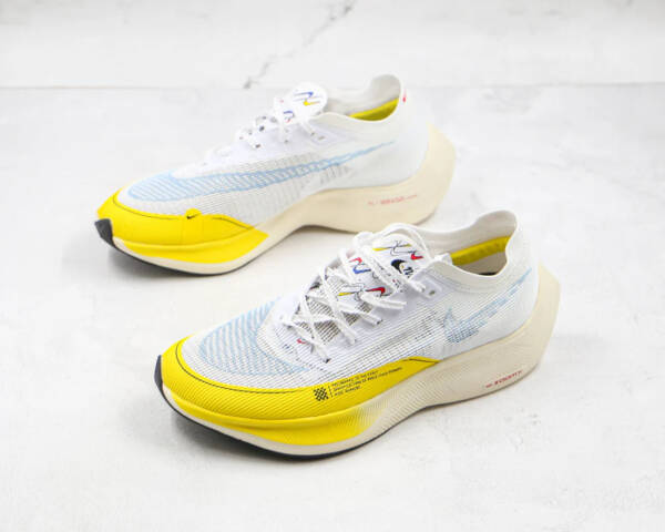 Nike ZoomX Vaporfly Next% 2 White Yellow Strike - Image 6