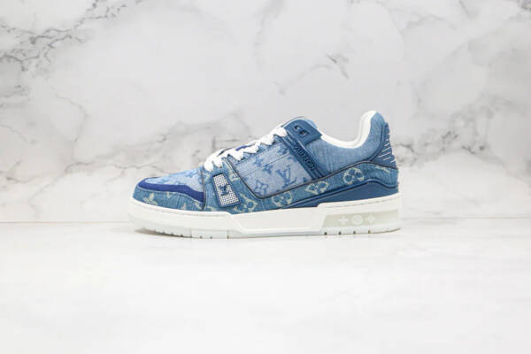 Louis Vuitton Trainer Sneaker Denim Monogram - Image 2