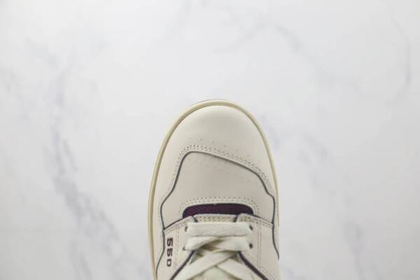New Balance 550 Sea Salt Burgundy - Image 3