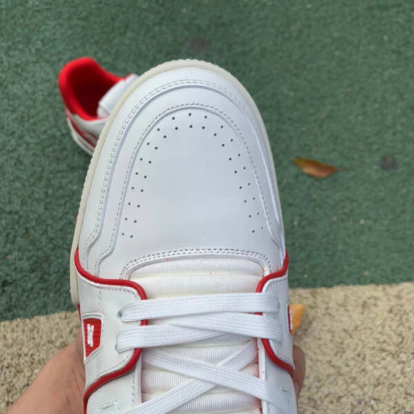 Louis Vuitton Trainer Bordeaux White Red - Image 3
