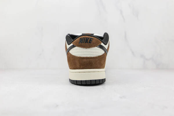 Nike SB Dunk Low White Black Trail End Brown - Image 4