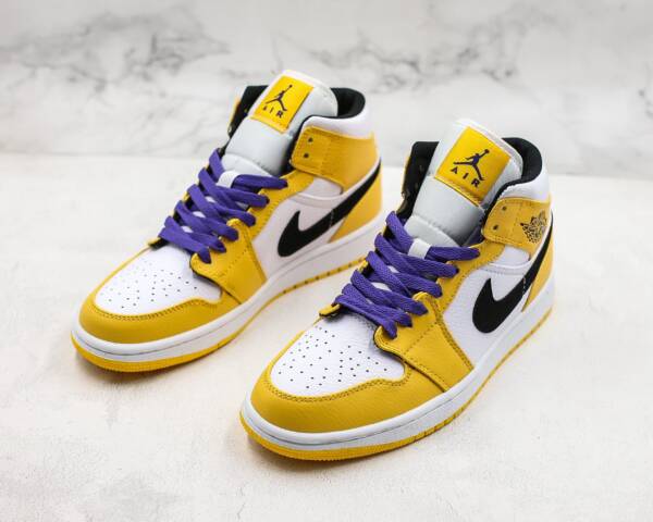 Air Jordan 1 Mid Lakers - Image 7