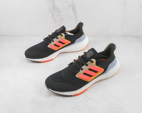 Adidas Ultraboost 22 Black Turbo Flash Orange - Image 6