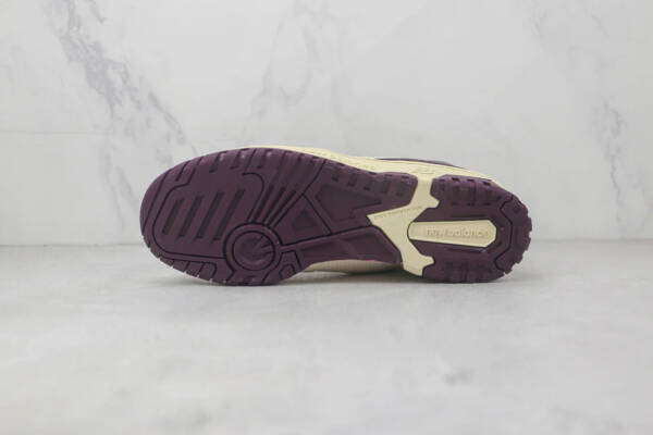 New Balance 550 Sea Salt Burgundy - Image 5