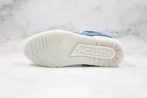 Louis Vuitton Trainer Sneaker Denim Monogram - Image 5