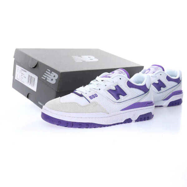 New Balance 550 Purple White - Image 6