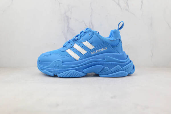 Balenciaga X Adidas Triple S Blue White - Image 2