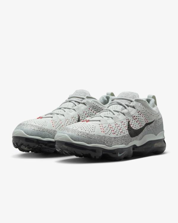 Nike Air VaporMax 2023 Flyknit Light Silver/Picante Red - Image 4
