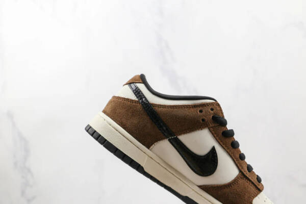 Nike SB Dunk Low White Black Trail End Brown - Image 5