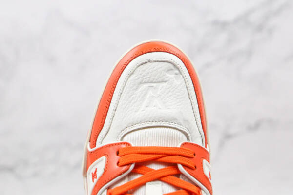 Louis Vuitton Trainer Monogram Denim Orange - Image 3