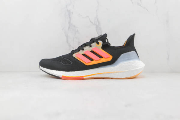 Adidas Ultraboost 22 Black Turbo Flash Orange - Image 2