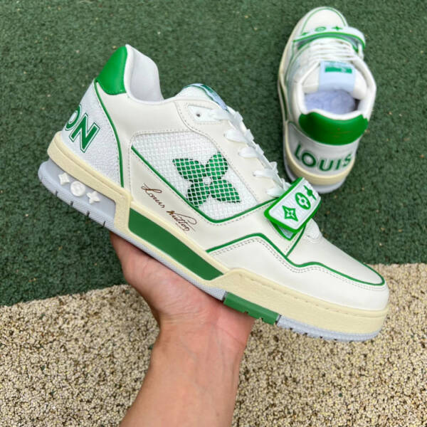 Louis Vuitton Trainer Green Mesh - Image 2