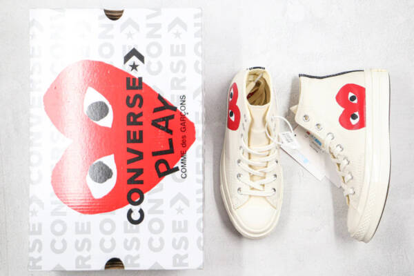 Converse Chuck Taylor All Star 70 Hi Comme des Garçons Play White - Image 4