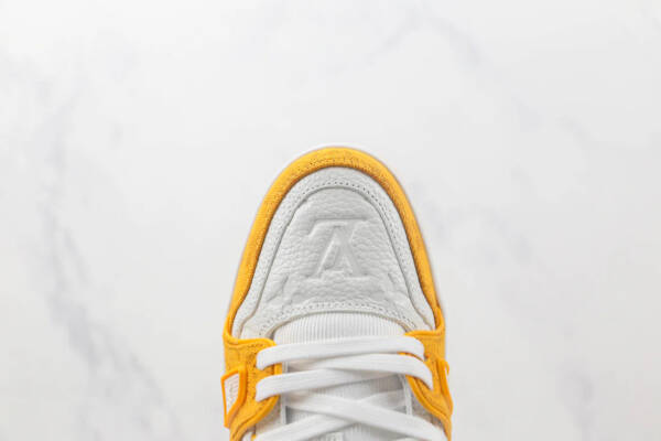 Louis Vuitton Trainer Yellow Monogram Denim White - Image 3