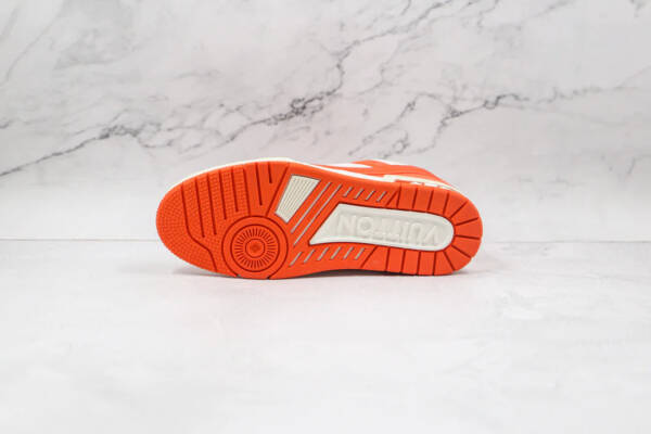 Louis Vuitton Trainer Monogram Denim Orange - Image 4