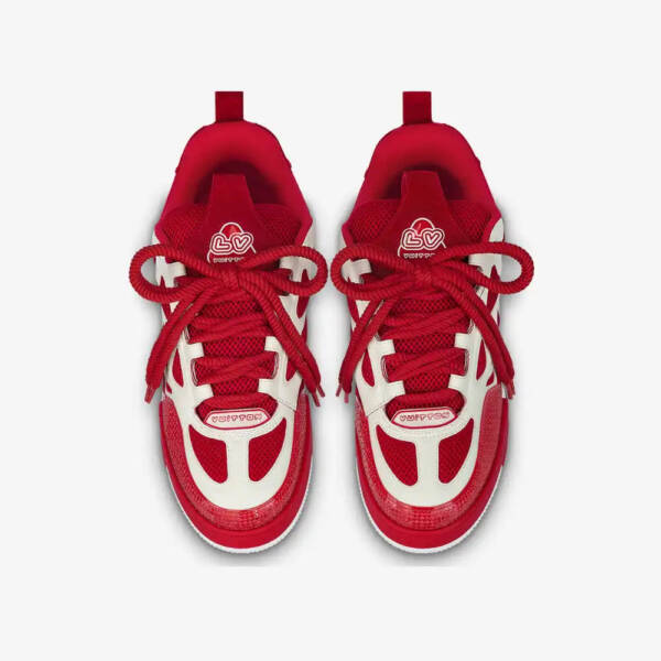 Louis Vuitton LV Skate Sneaker Red White - Image 3