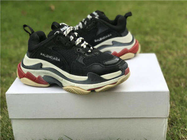 Balenciaga Triple S Black White Red - Image 2