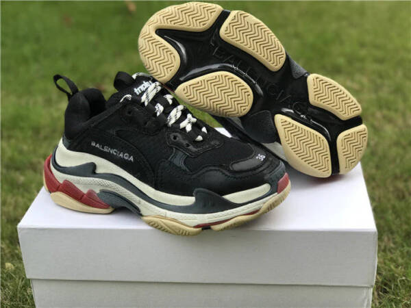Balenciaga Triple S Black White Red - Image 3