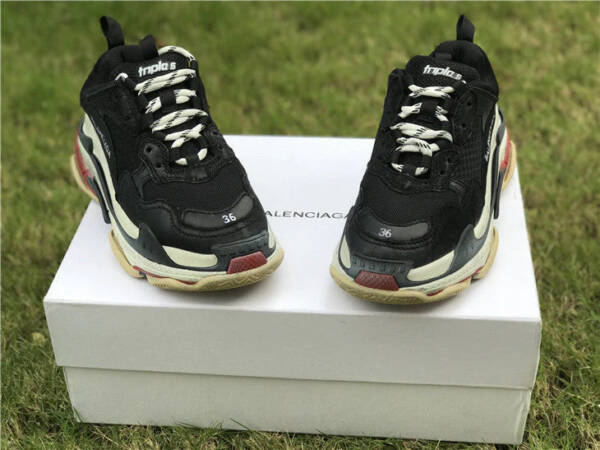 Balenciaga Triple S Black White Red - Image 5