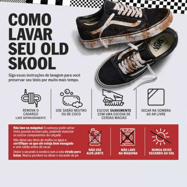 Tênis Vans Old Skool Black White - Imagem 6