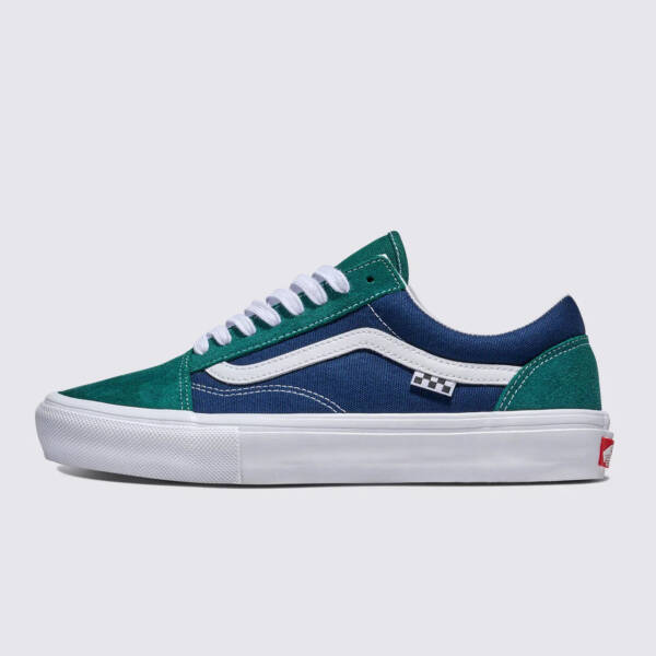 Tênis Vans Old Skool Skate Tartan Green Blue