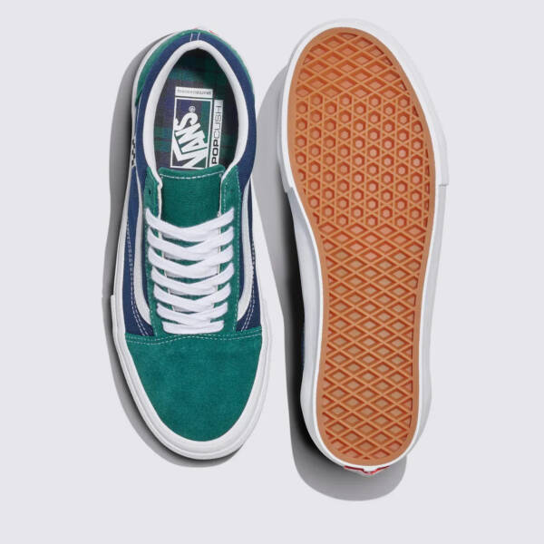 Tênis Vans Old Skool Skate Tartan Green Blue - Imagem 3