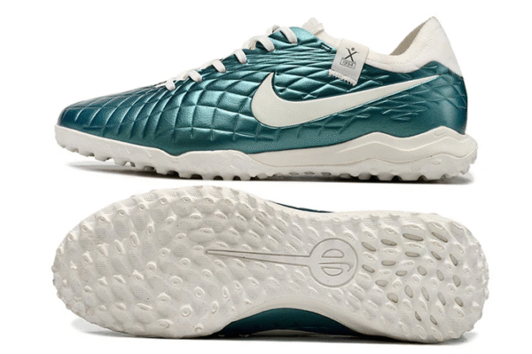 Chuteira Nike Tiempo Legend 10 Pro TF Verde Esmeralda Society - Imagem 3