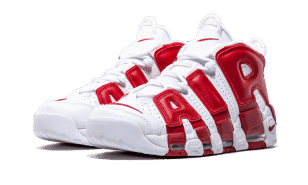 Tênis Nike Air More Uptempo - Branco e Vermelho - Imagem 3
