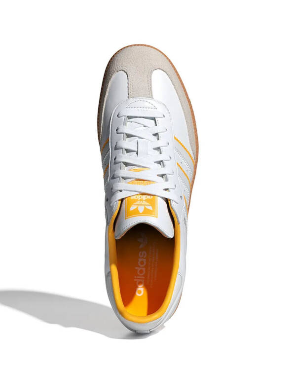 Tênis adidas Samba OG Masculino Branco-Amarelo - Imagem 3
