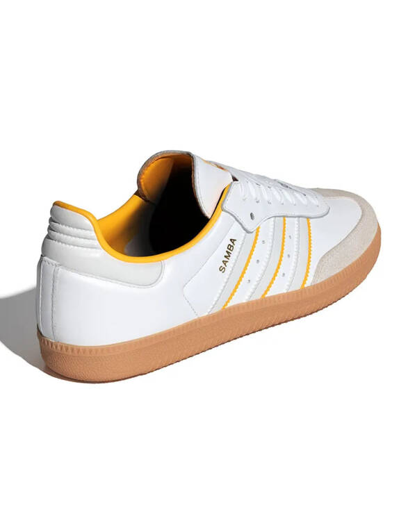 Tênis adidas Samba OG Masculino Branco-Amarelo - Imagem 4
