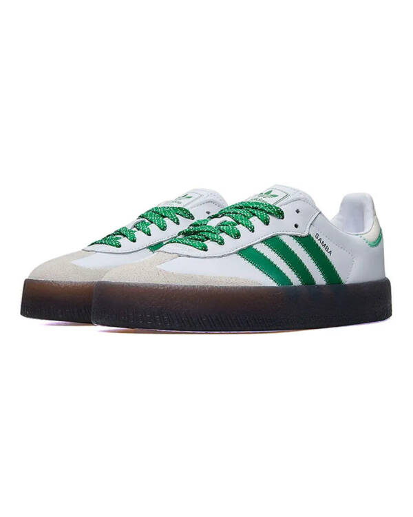 Tênis adidas Sambae Feminino Branco-Verde - Imagem 2