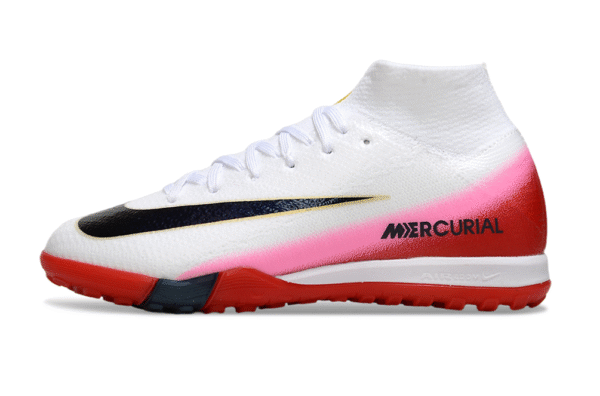 Nike Air Zoom Mercurial Vapor XV Elite TF Branco e Vermelho - Cano ALTO Society