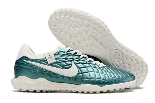 Chuteira Nike Tiempo Legend 10 Pro TF Verde Esmeralda Society - Imagem 8