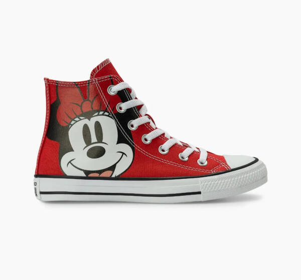 Tênis All Star: Chuck Taylor All Star Minnie Cano Alto Vermelho